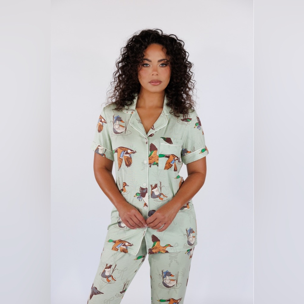 NWT In My Sundays FANCY FOWL PAJAMA SET - Picture 4 of 6